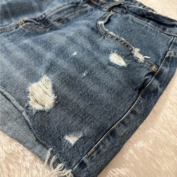 Garage Denim Women’s Festival Short Med Blue Denim Size 11 Distressed - Picture 6 of 6